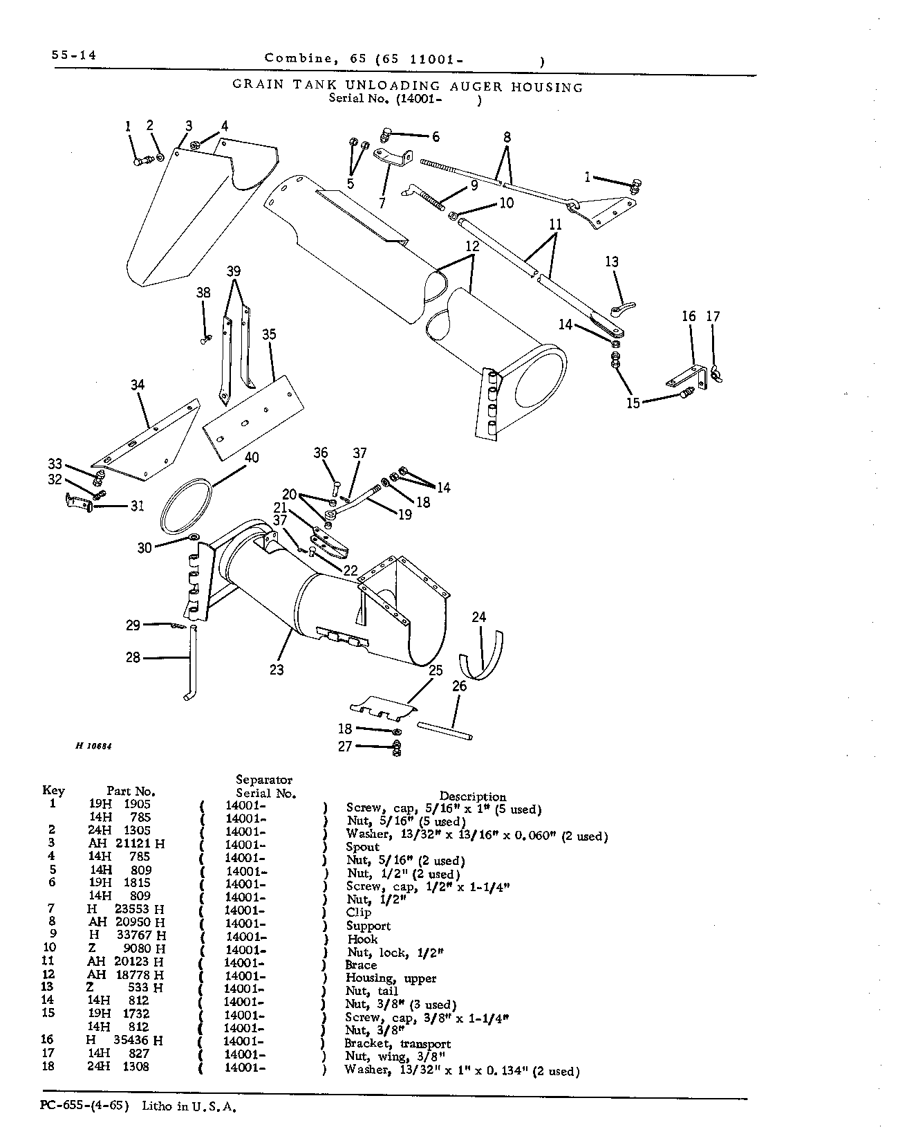 Grain Tank, Loading and Unloading Augers, and Ladder (Continued)