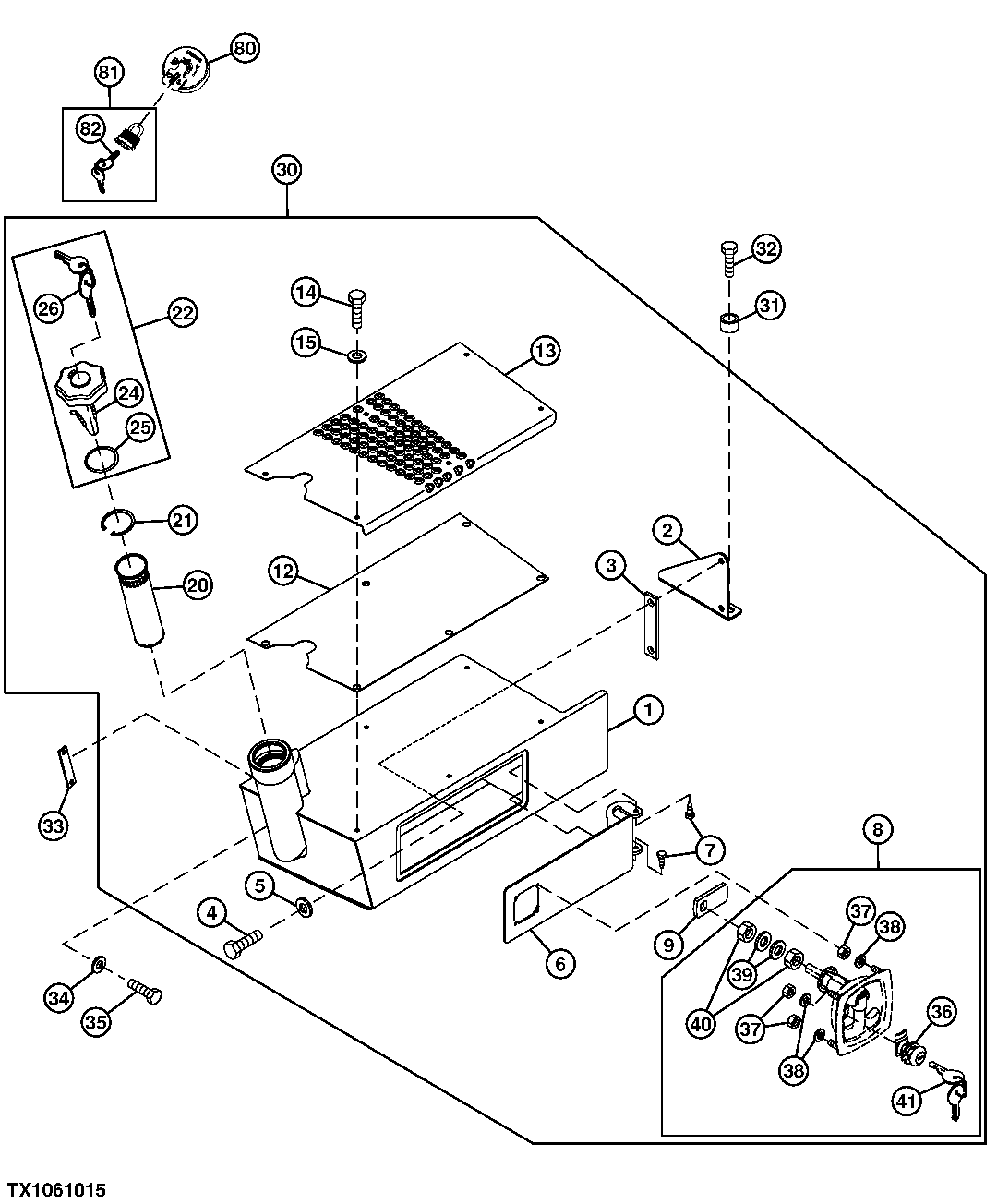 Storage Compartment and Footboard Assembly, Left