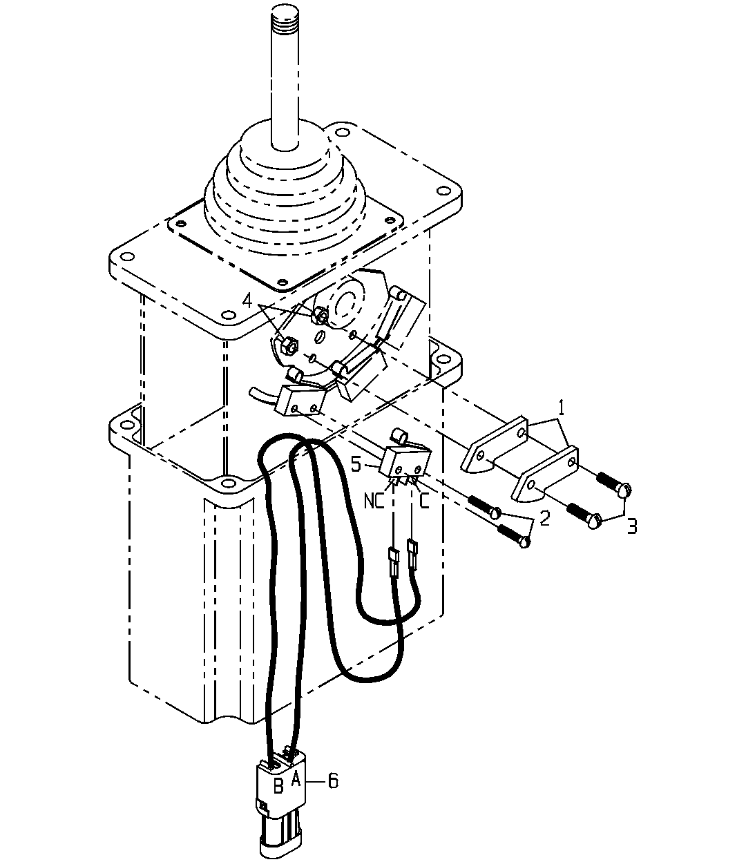 GROUND DRIVE, FORWARD SWITCH ABC (OPTION 3210){WHEEL}