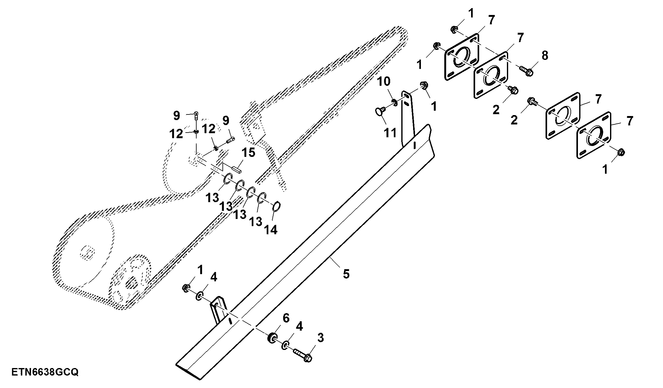 Unloading Auger Drive Shield, 1.9 and 2.2 bps