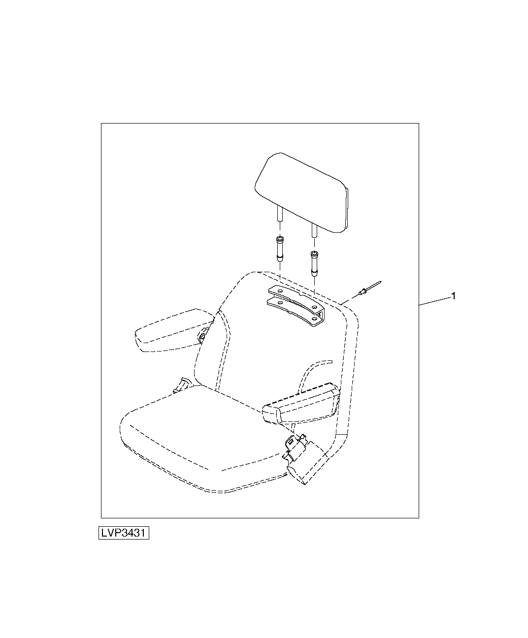 Deluxe Air Seat (Backrest Extension) (Cab) (Field Installation Kit)