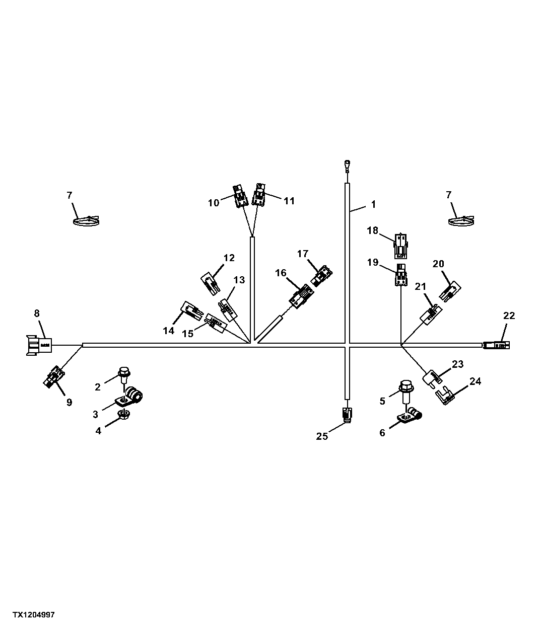 Start Aid, Rotate And Hydraulic Filter Wiring Harness (596700 - )
