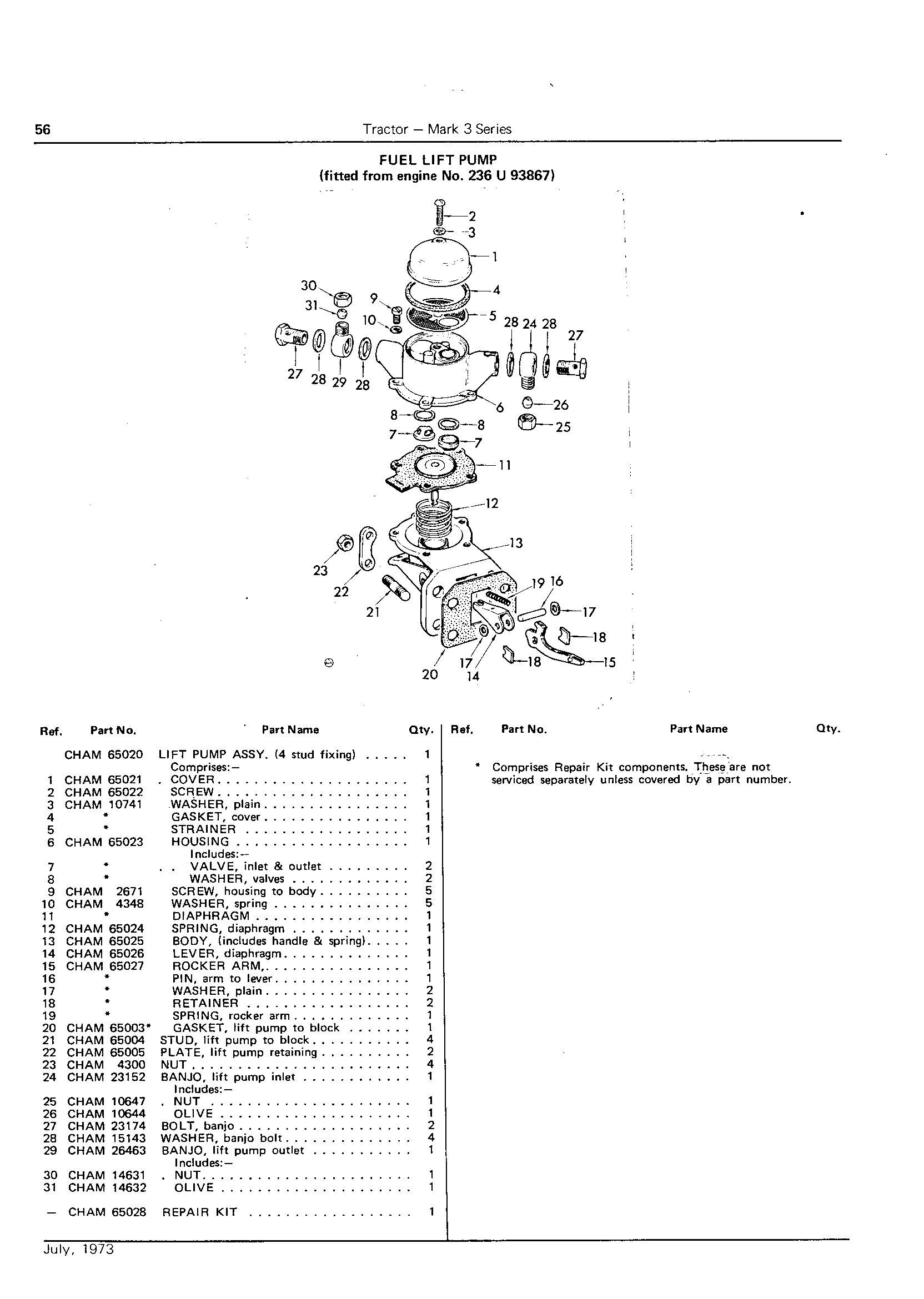 Fuel Lift Pumps (Continued)