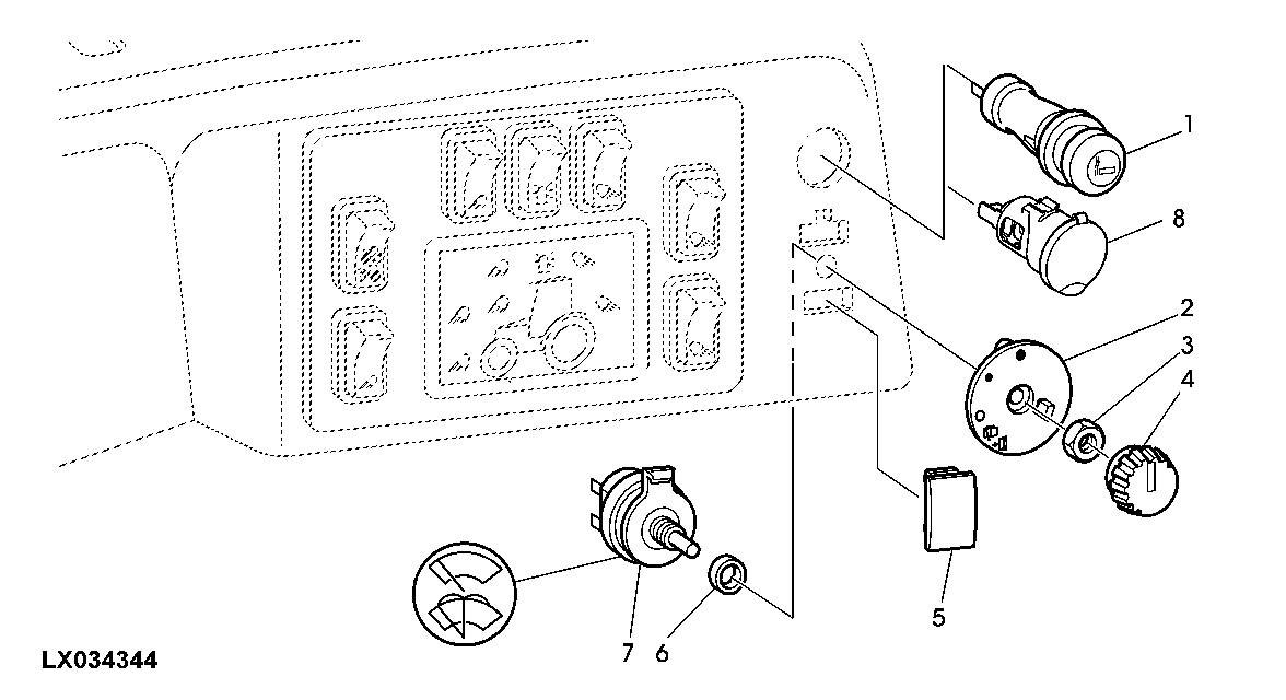 REAR WINDOW WIPER SWITCH, CIGARETTE LIGHTER, POWER OUTLET SOCKET