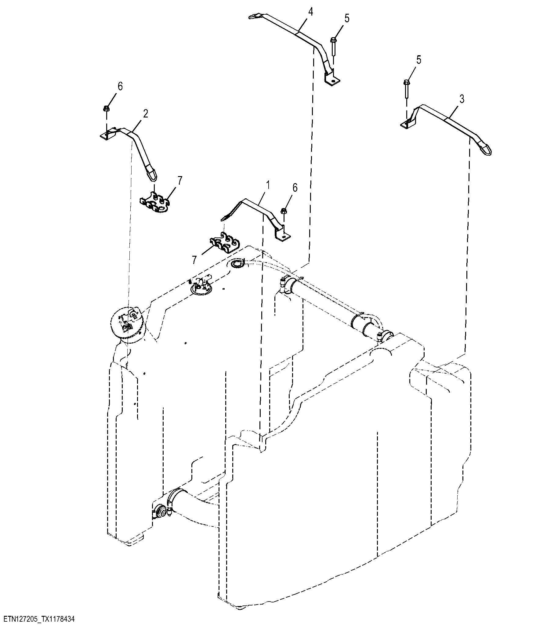 Fuel Tank Straps, Dual Function Arch With 6000 Winch