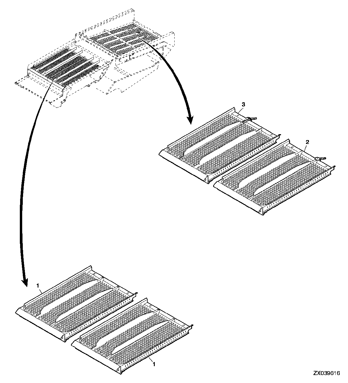 CORN SIEVES, MANUALLY-ADJUSTABLE, CZ/4 FINS