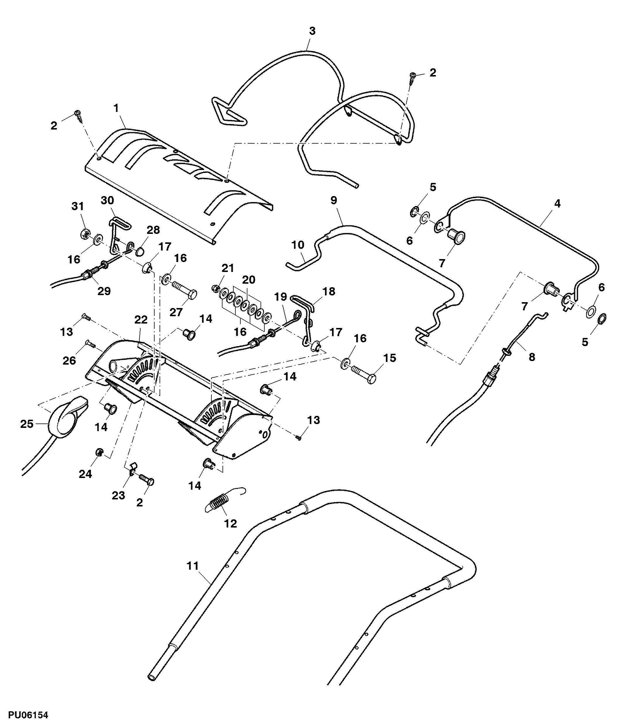 Control Panel, Starting Motor, Shift Linkage