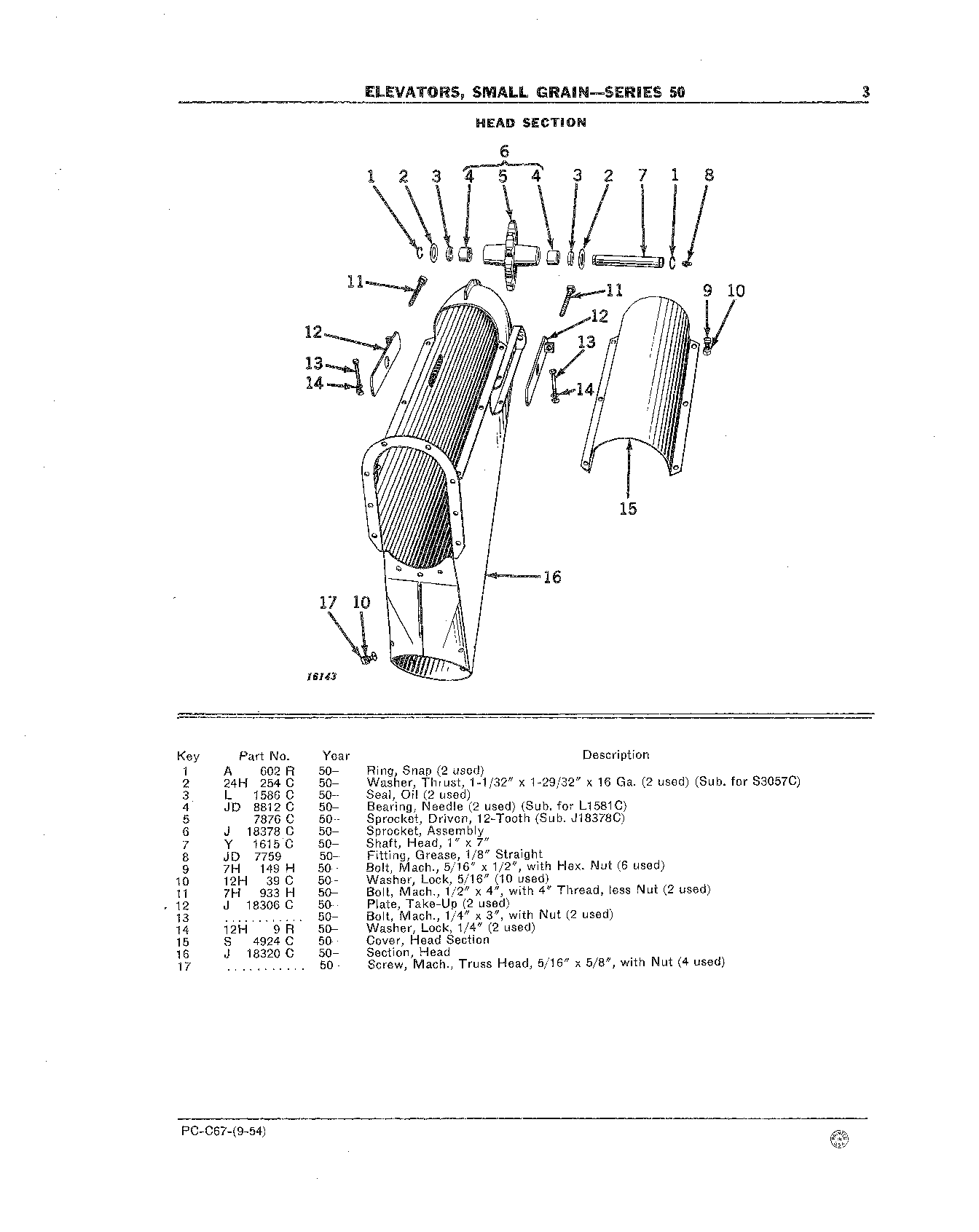 Elevators, Small Grain - Series 50 Head Section