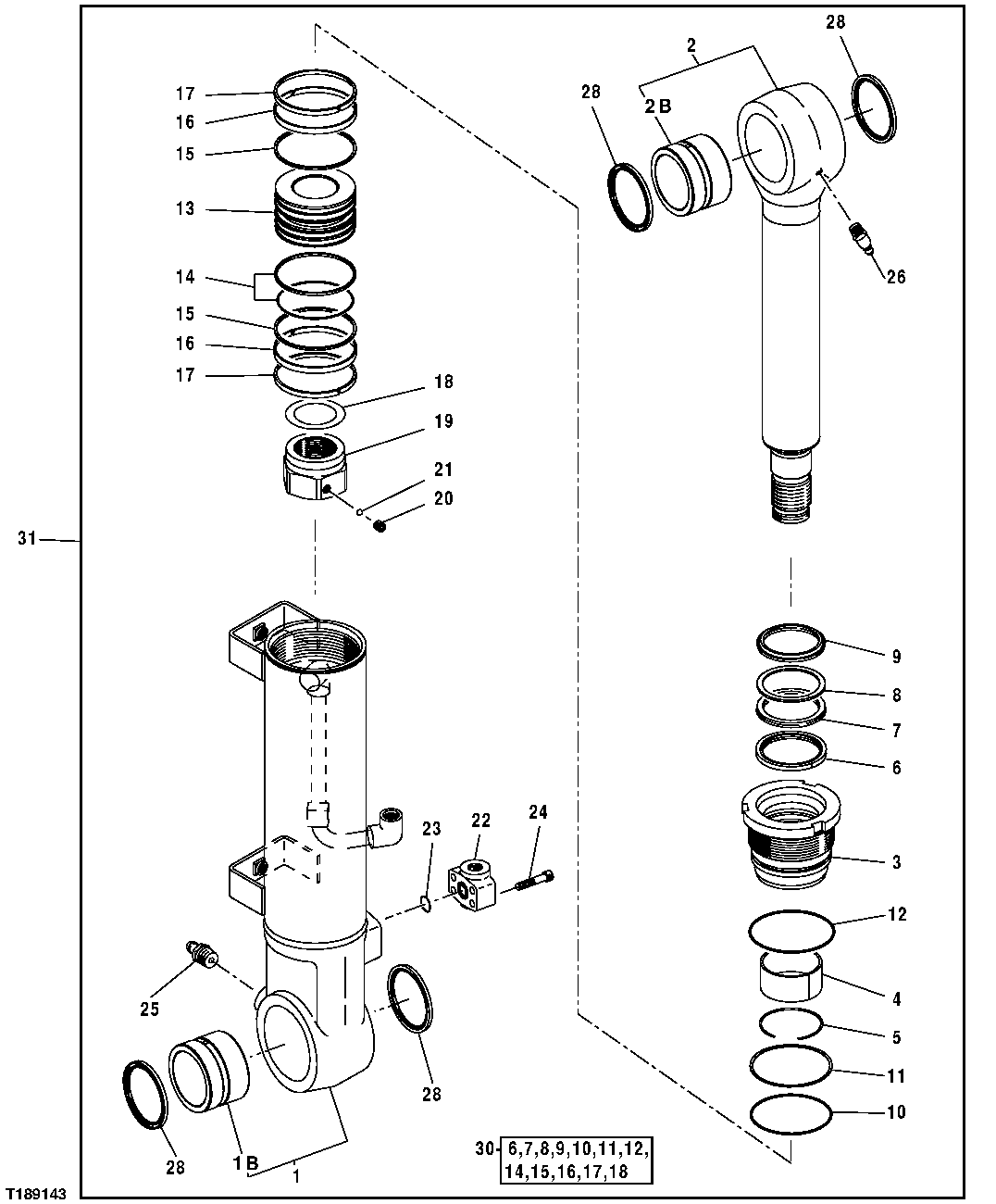 Left Blade Cylinder And Oil Lines (020108 - )