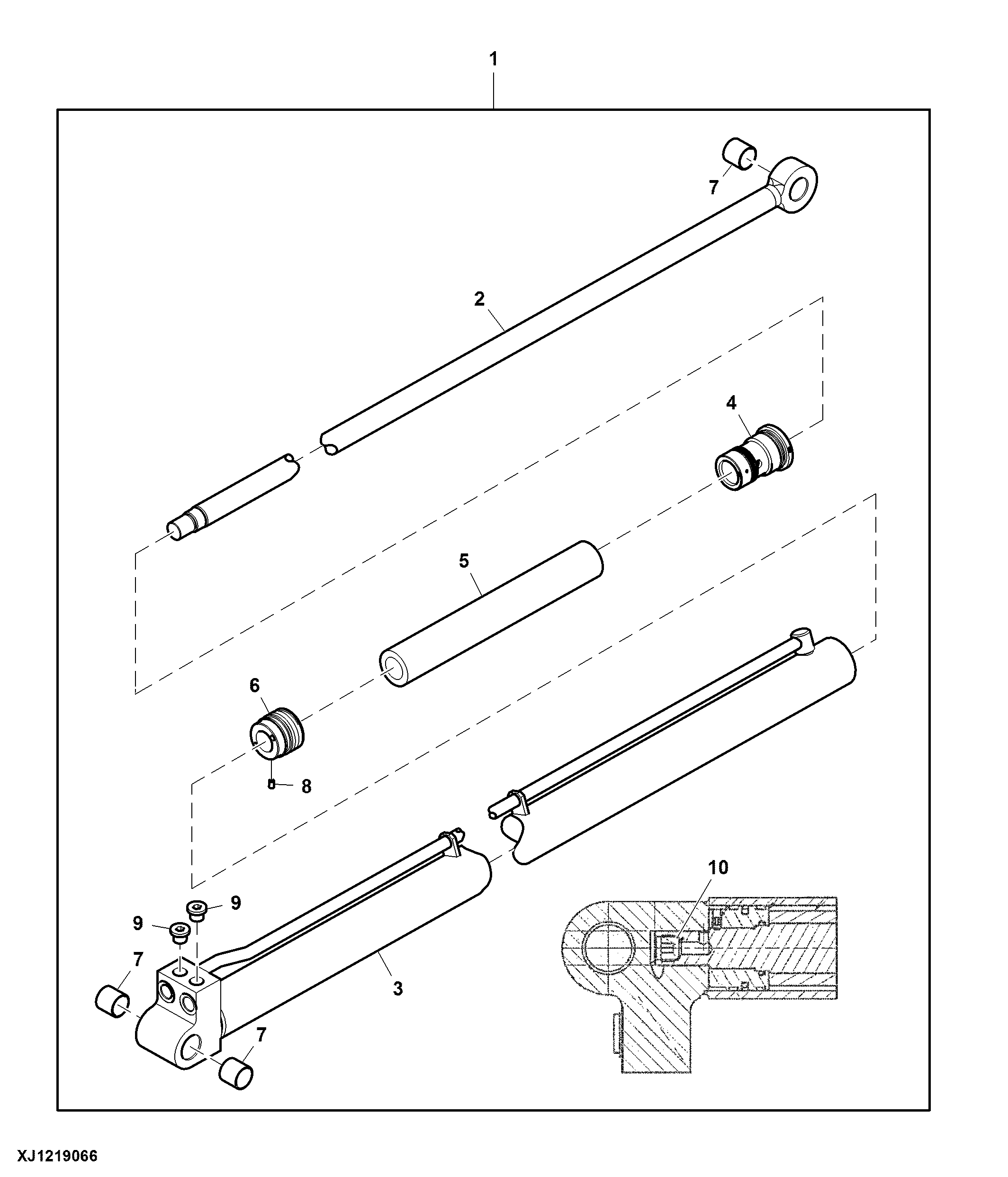 Components, Hydraulic Cylinder, Extension Boom, CF873
