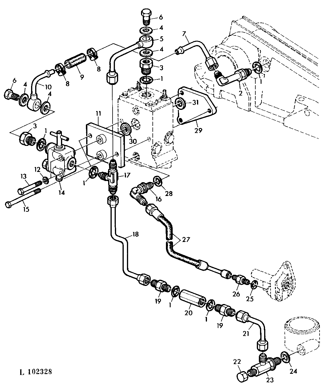 OIL LINES FOR SELECTIVE CONTROL VALVE (POPPET TYPE)
