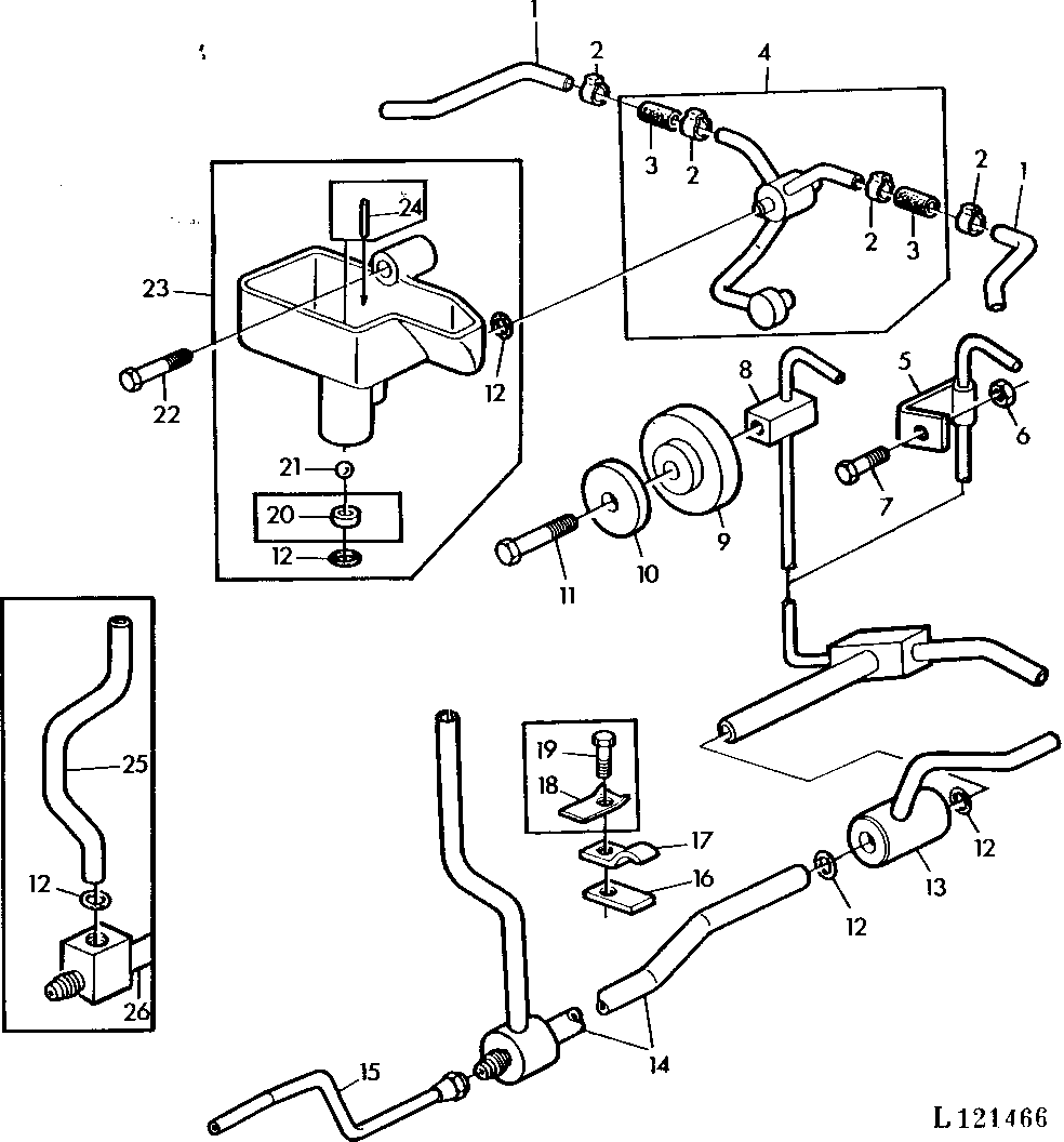 LUBRICATING LINES / OIL CUP (SYNCHRONIZED TRANSMISSION)