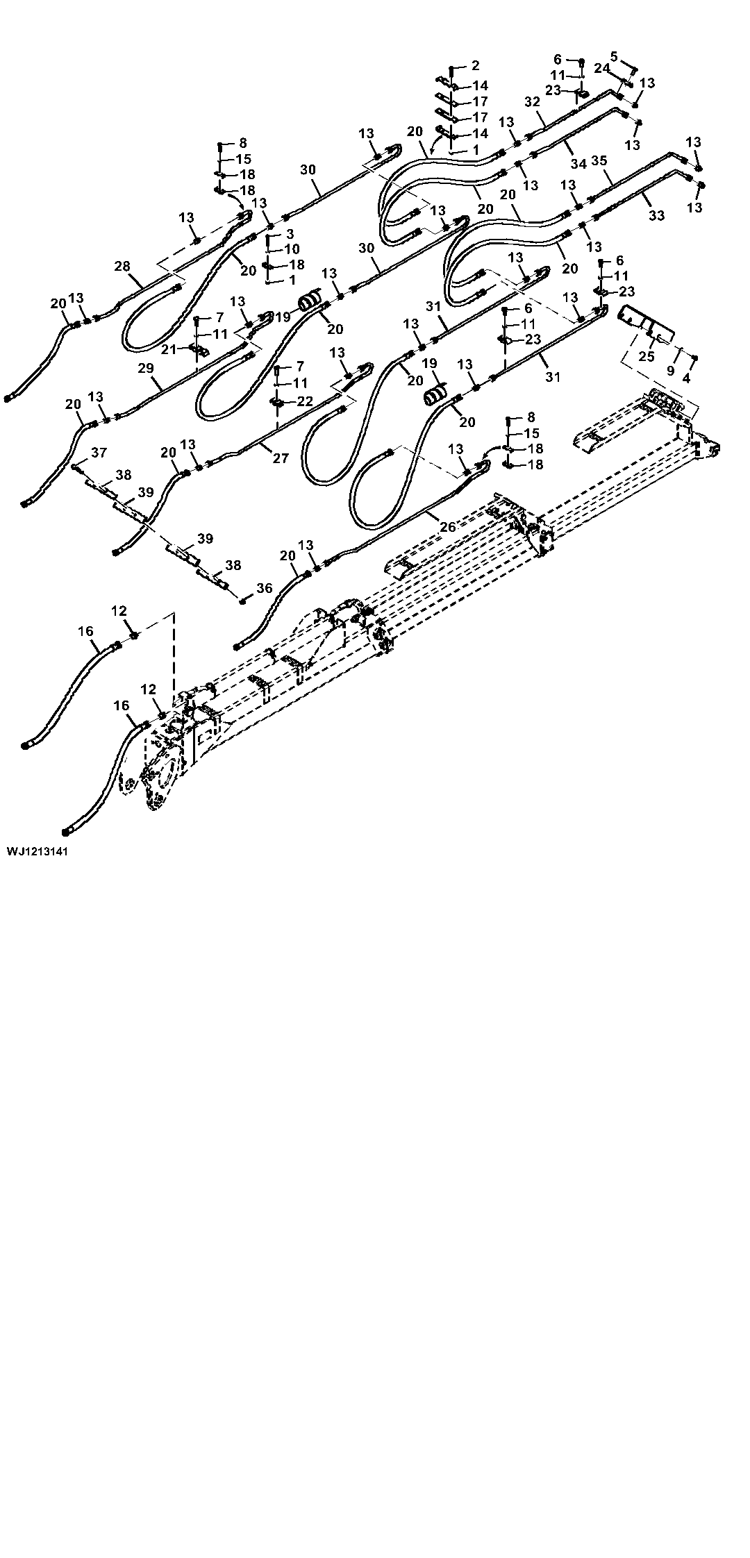 Oil Line, Extension Boom, CF785 / CF785 IBC