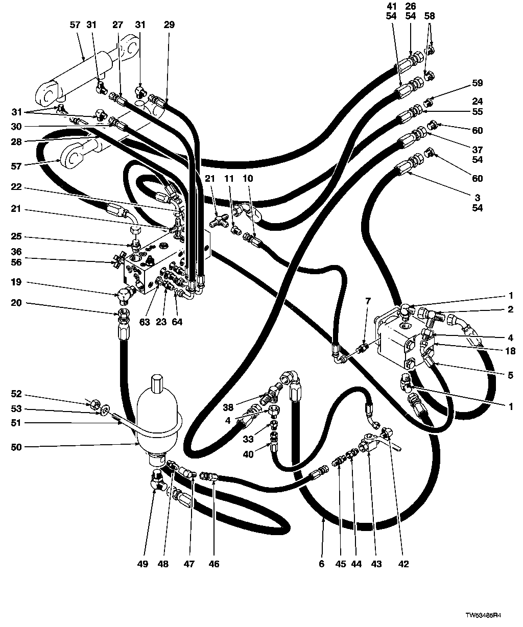 HYDRAULIC SYSTEM, ACCUMULATOR (TJ/JD APPLICATIONS)