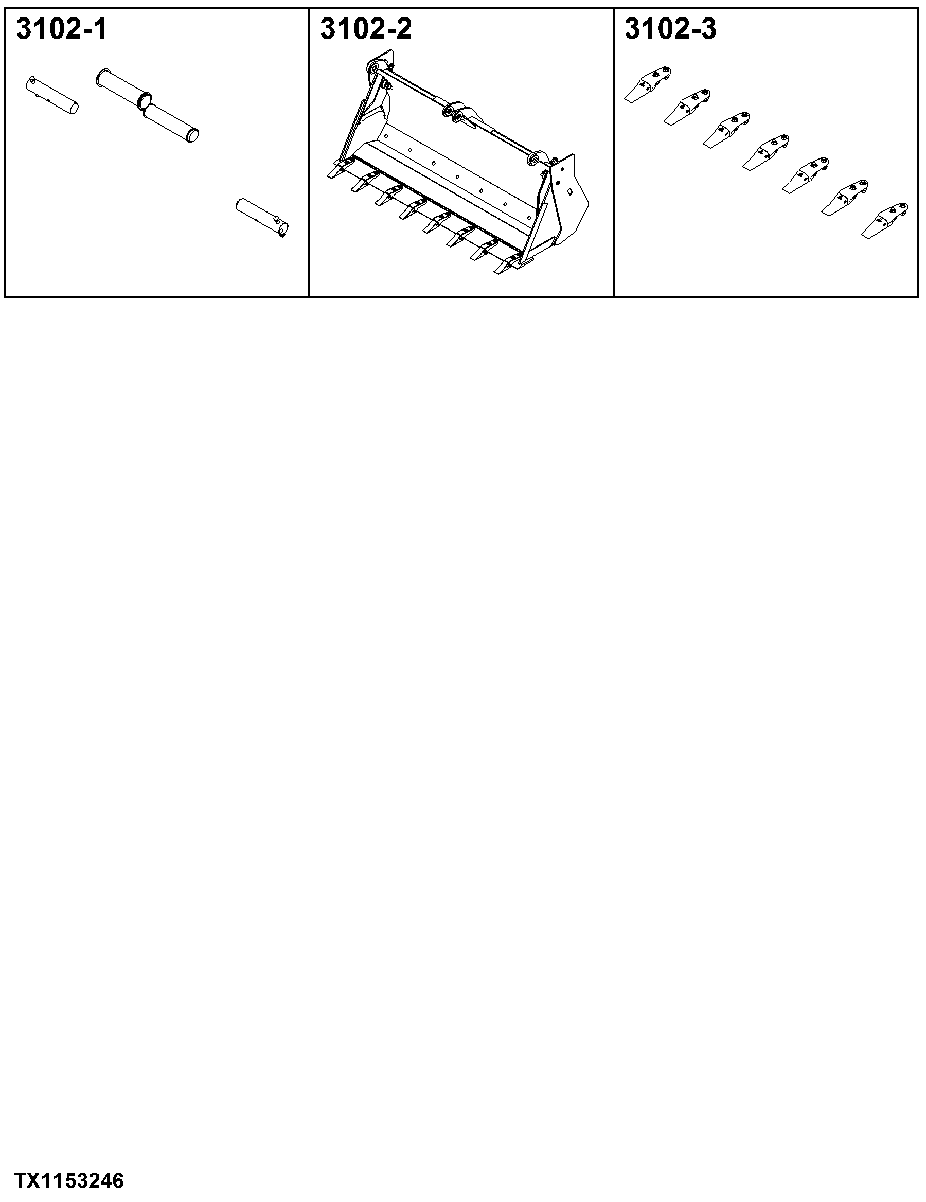 3102 Bucket (Including Teeth)