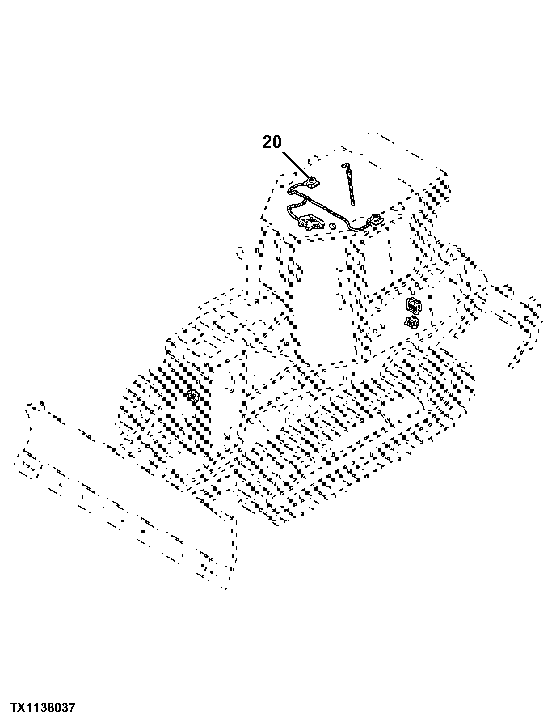 650K Crawler Dozer (PIN: 1T0650KX_ _E216396 - 275533) Engine 4045HT070