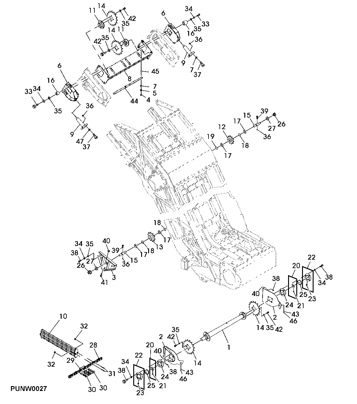 Elevator - Drive (Sprockets Chains And Slats)