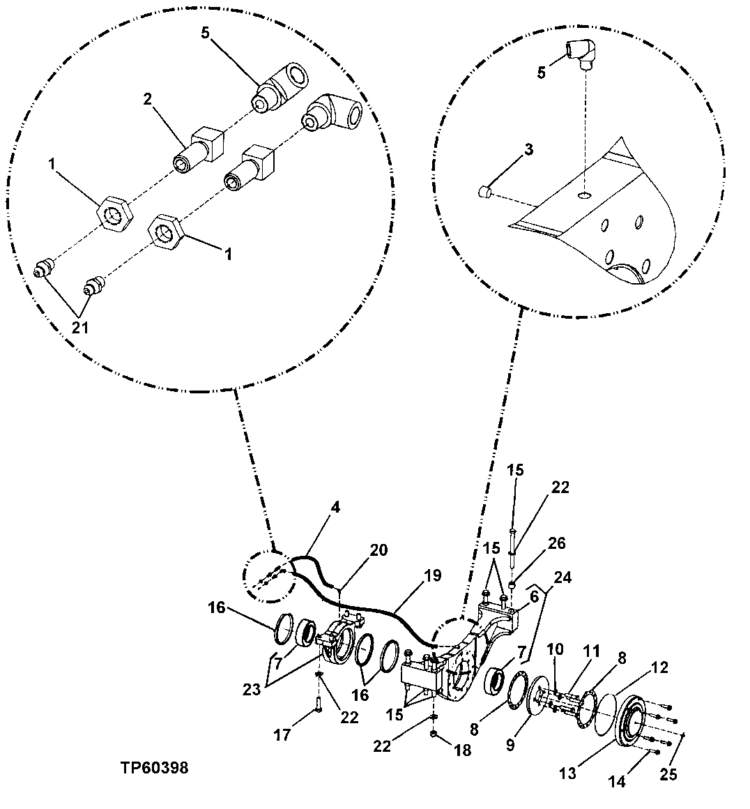 DIFFERENTIAL SUPPORTS AND LUBRICATION LINES