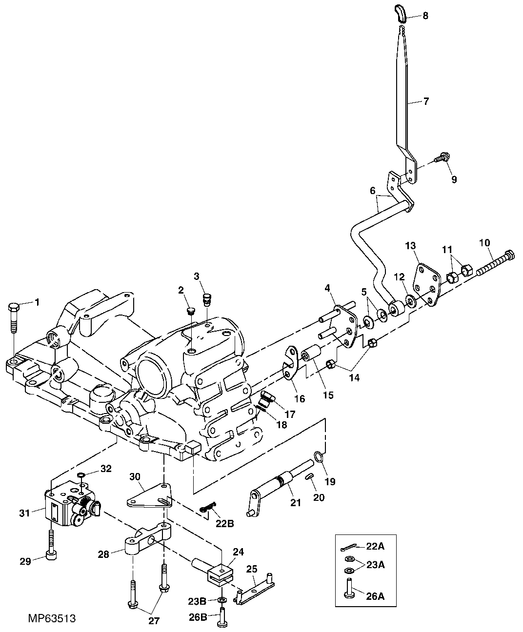Rockshaft Control Valve Linkage (311233 - )