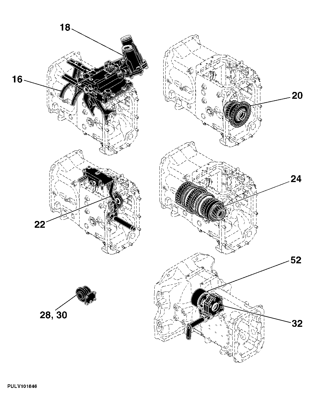 510 Powerreverser™ Transmission (P/R) Without Electro-Hydraulic (EH) HI/Low Tractor