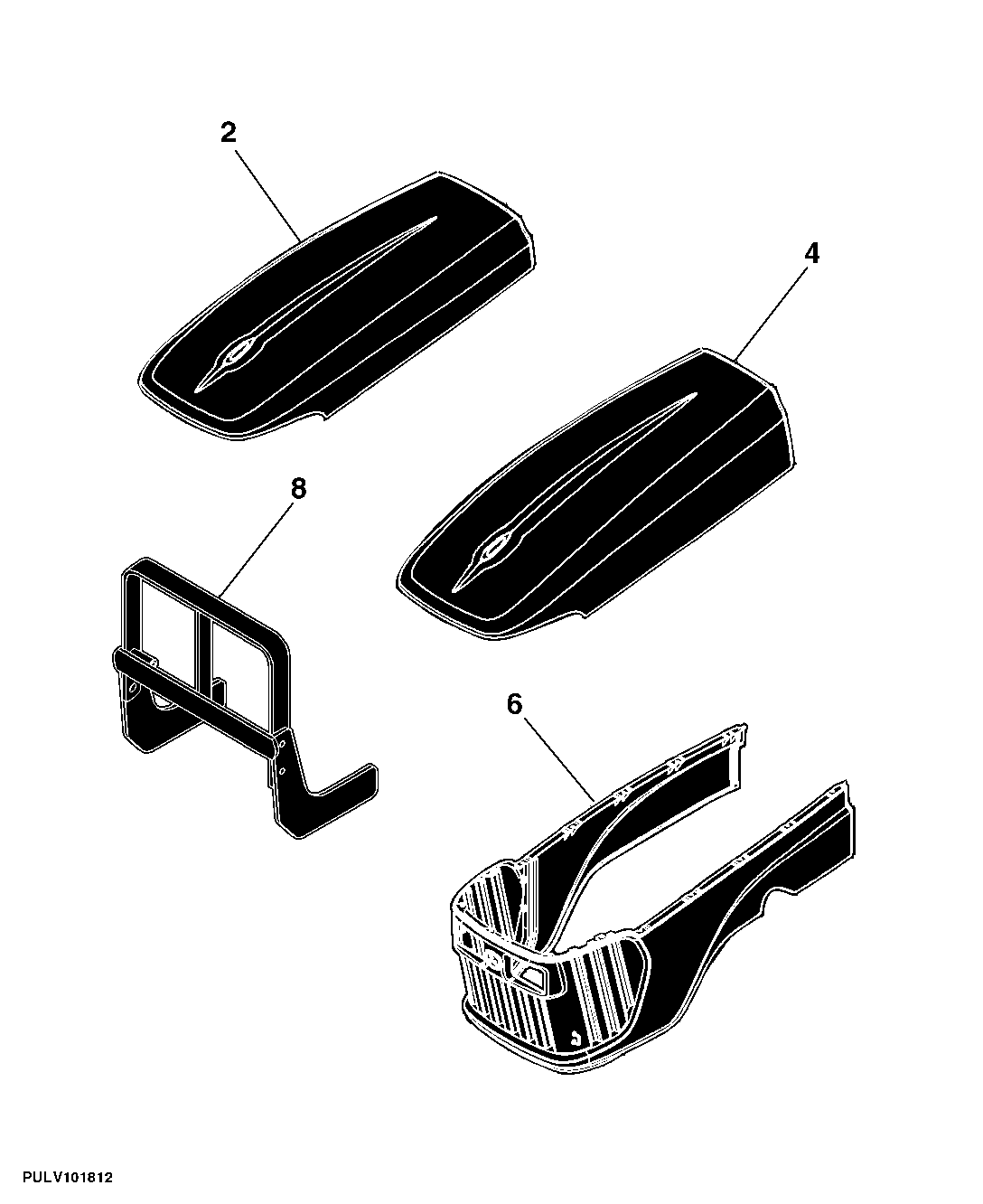810 Hood And Styled Parts Tractor