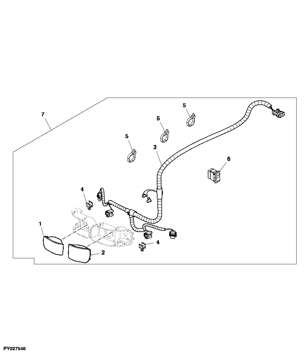 LIGHT KIT, FRONT CORNER WORK LIGHTS (FIELD INSTALLATION KIT)