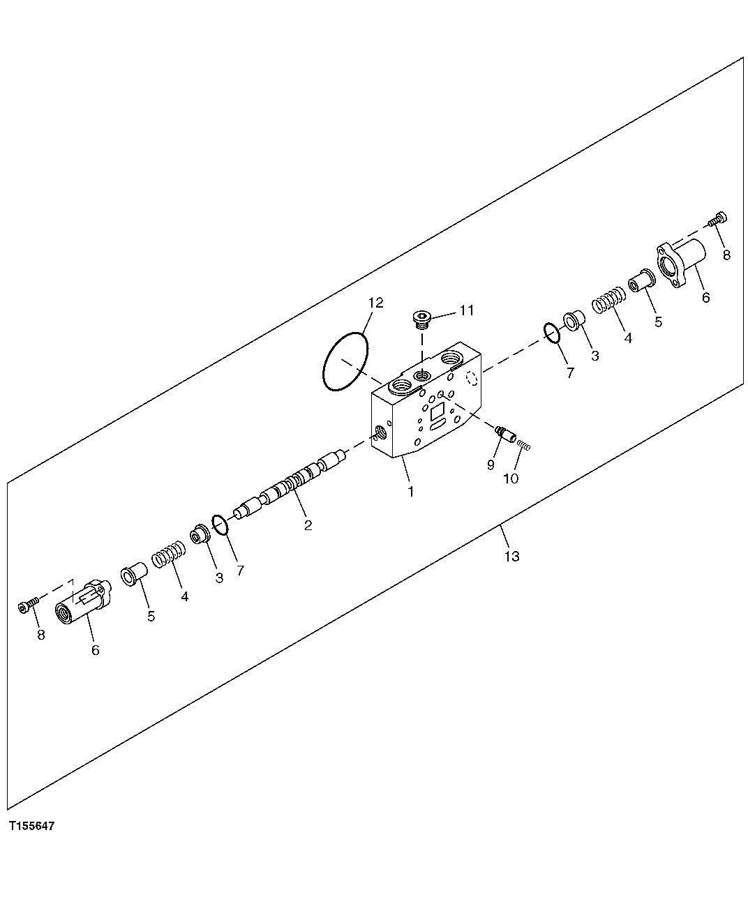 Right Hand Propel Flow Control Valve Components Section
