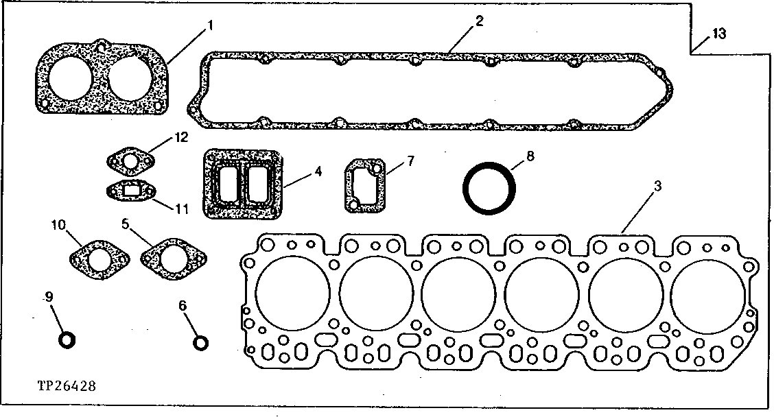 ENGINE CYLINDER HEAD REMOVAL GASKET SET ( - 713822)