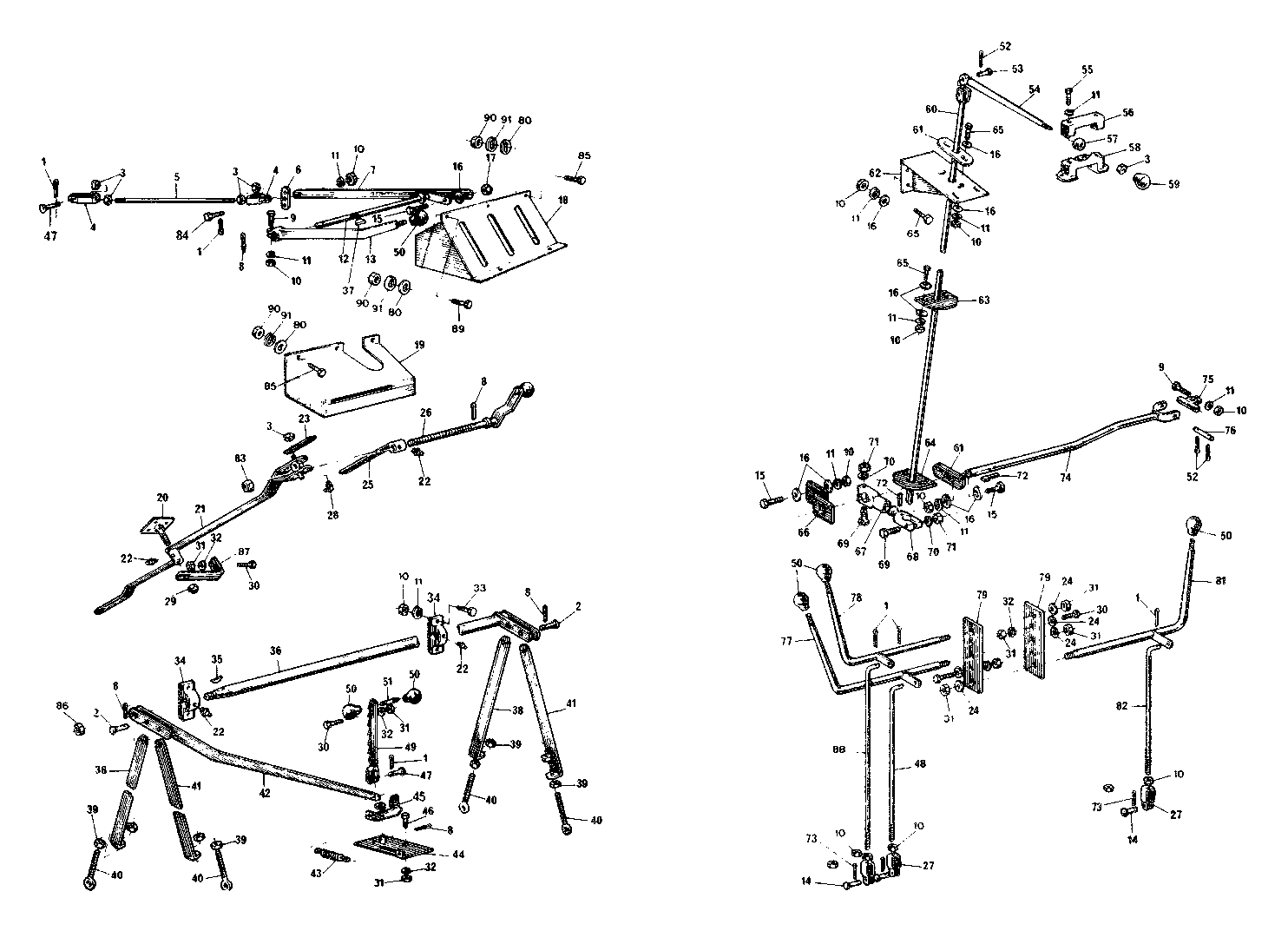 COMANDOS: HIDRÁULICOS, CÂMBIO, CÔNCAVO, VARIADOR DO CILINDRO E TANQUE GRANELEIRO (A Partir da CA no. 3155)