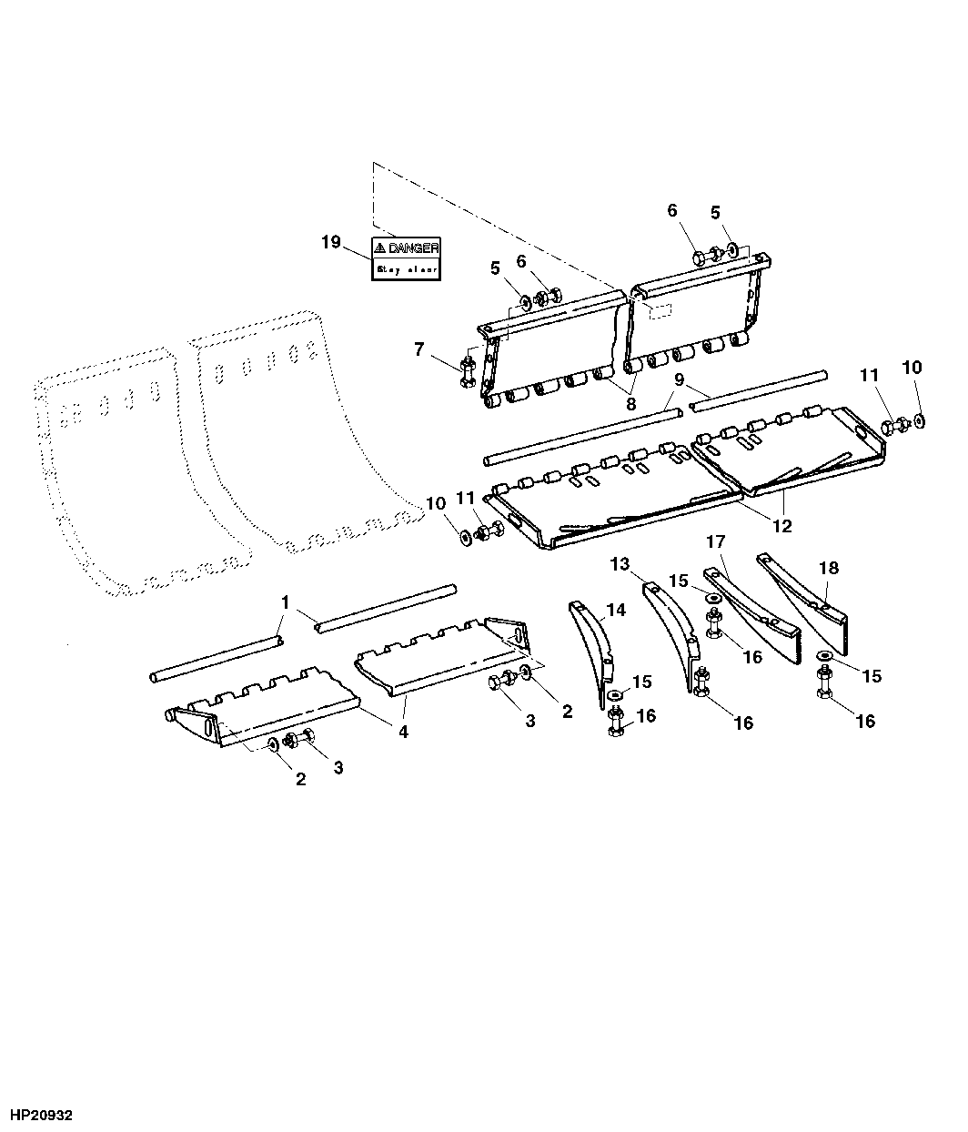 STRAW CHOPPER BAFFLE PLATE AND FINS ( - 551400)