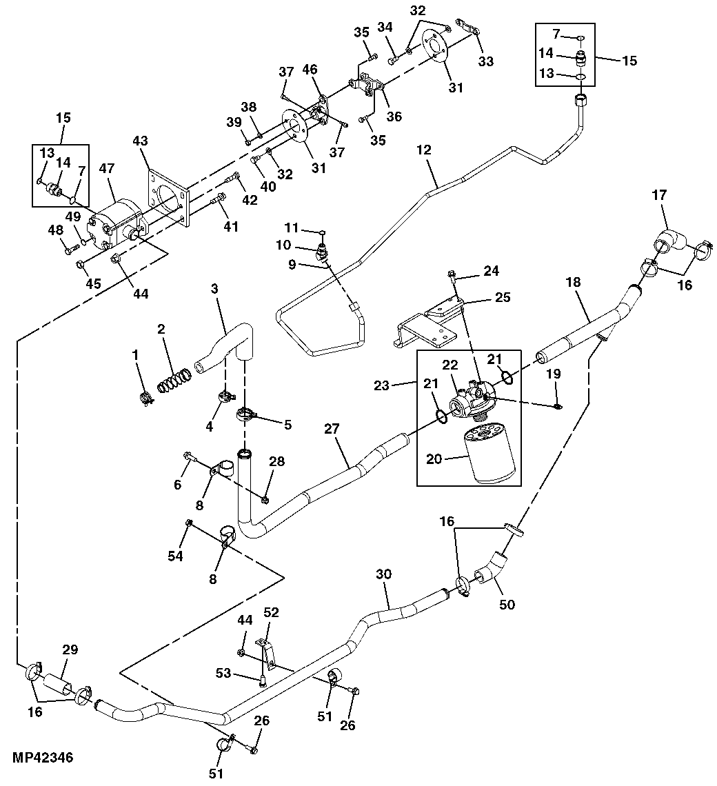 Transmission Suction Line and Implement Pump Line (411647 - )