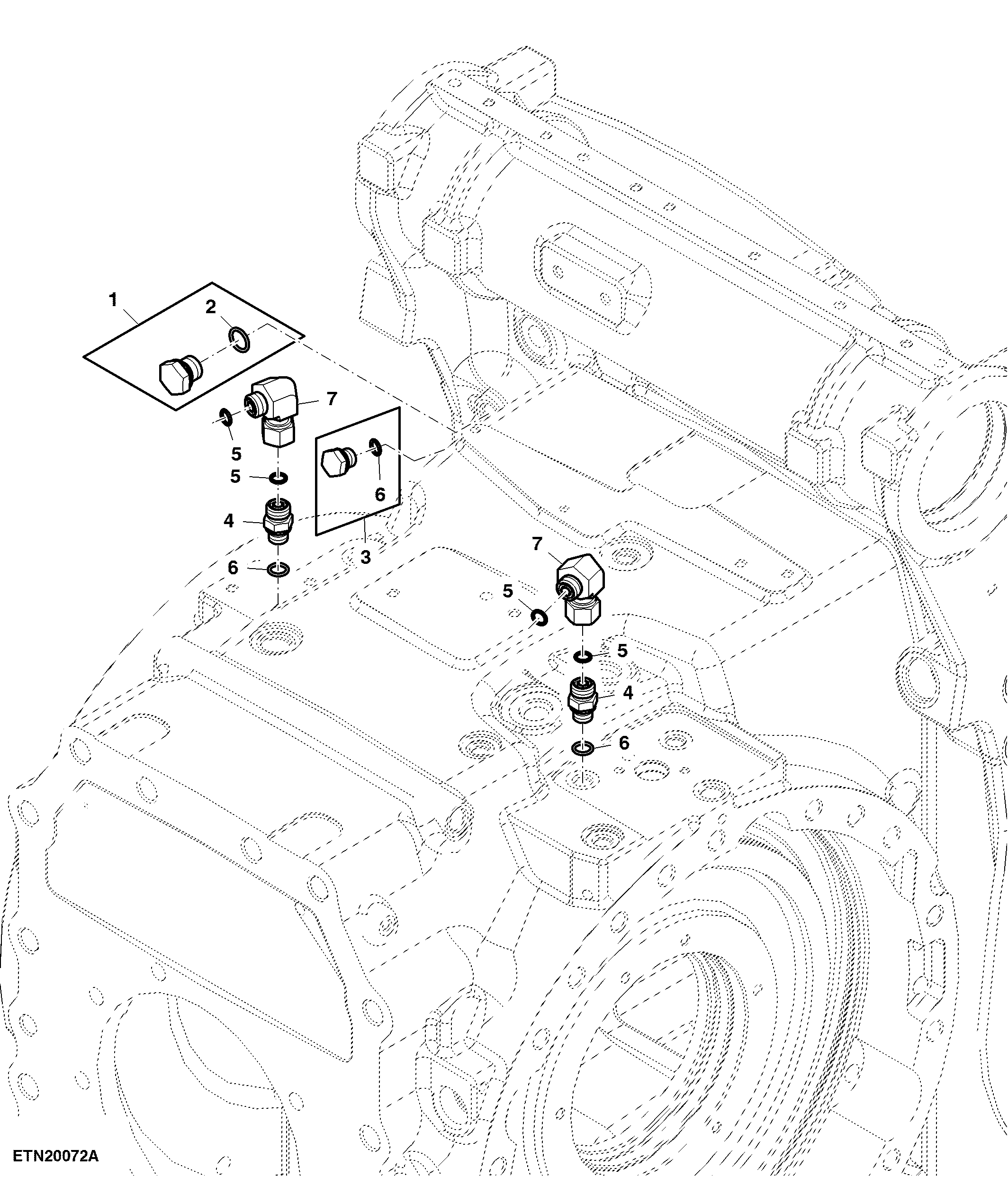 Fitting, W/ O Secondary Air Trailer Brakes ( - 100096)
