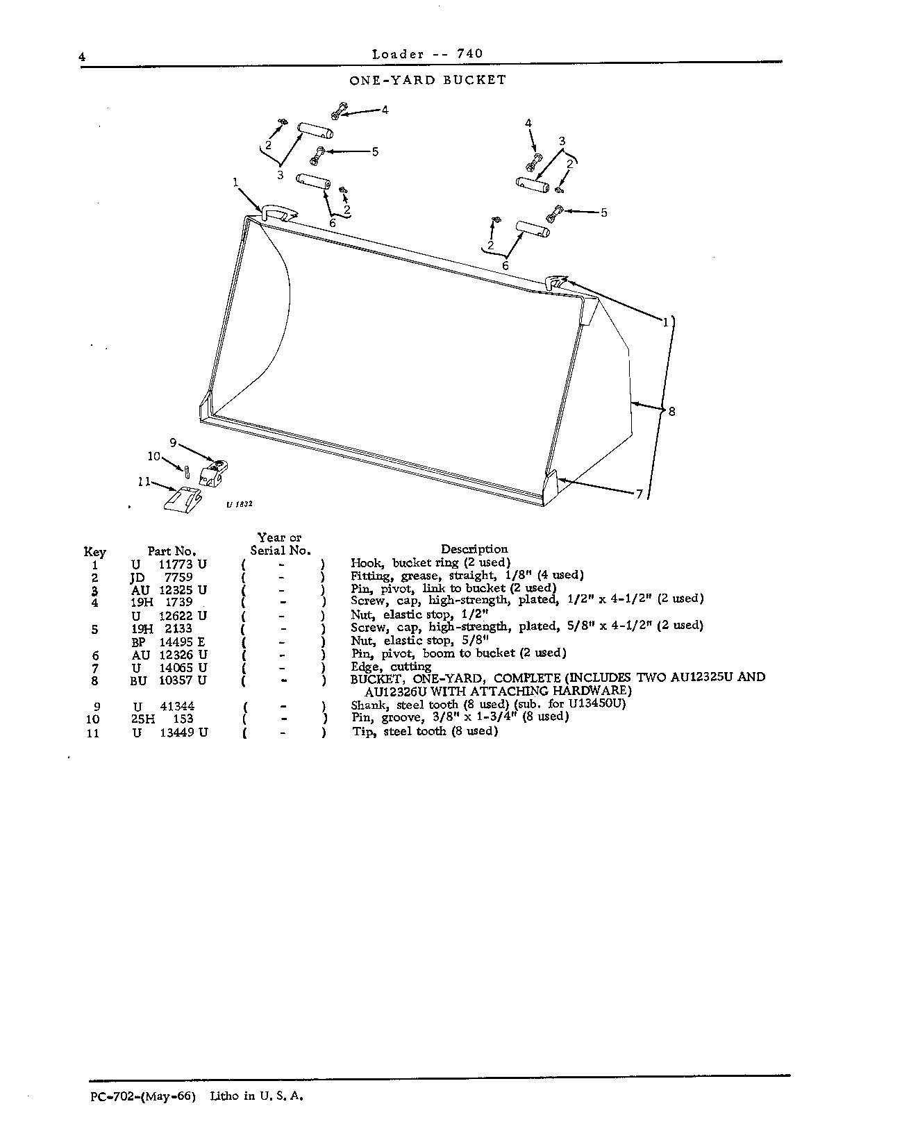 Bucket, 1 yard