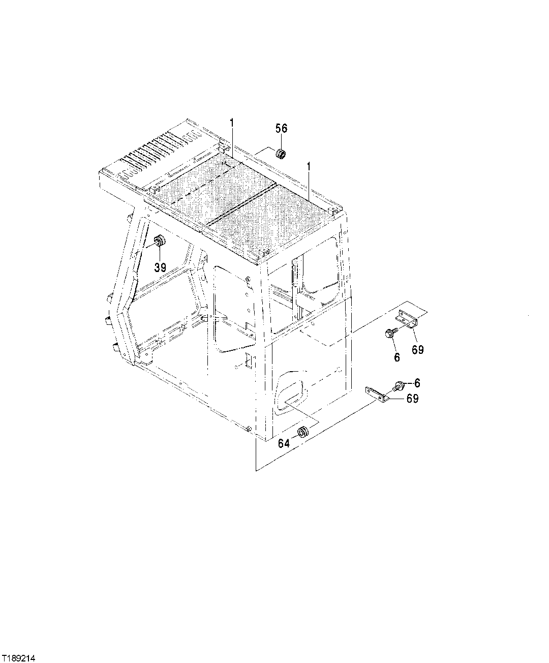 CAB BUSHINGS (CAB WITH INTEGRATED HEADGUARD)