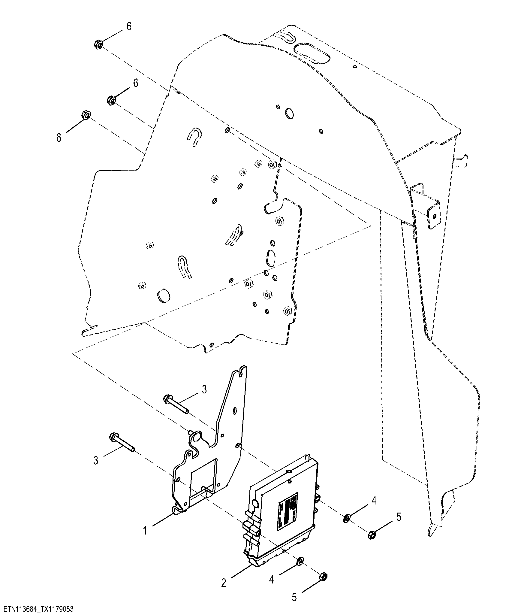 Engine Control Unit and Mounting (Engine 4045HT086-RE566132)
