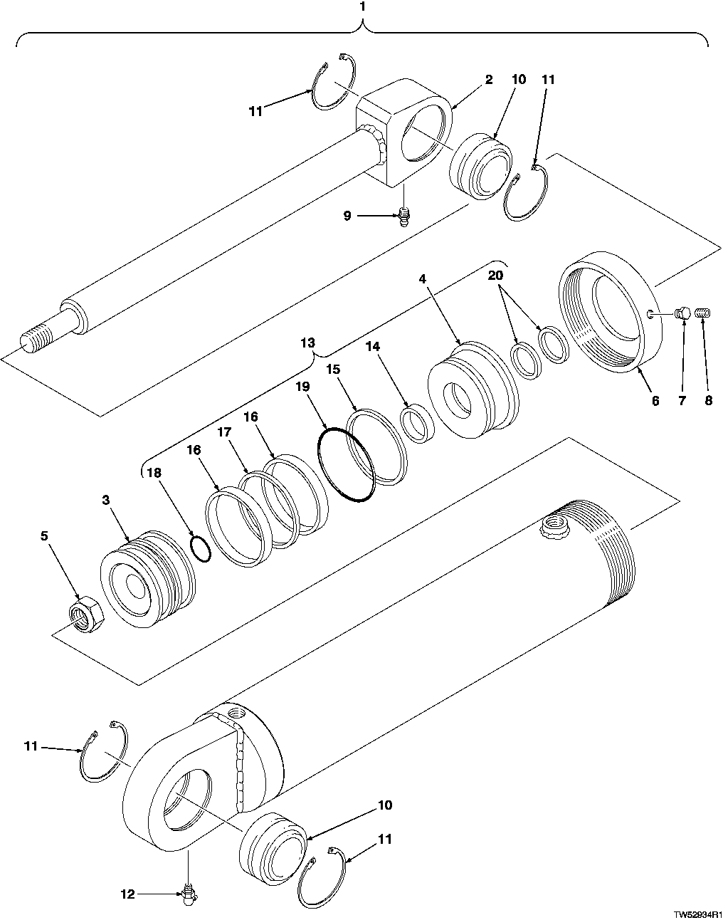 MAIN CYLINDER (011018- (330B),012021- (430B))