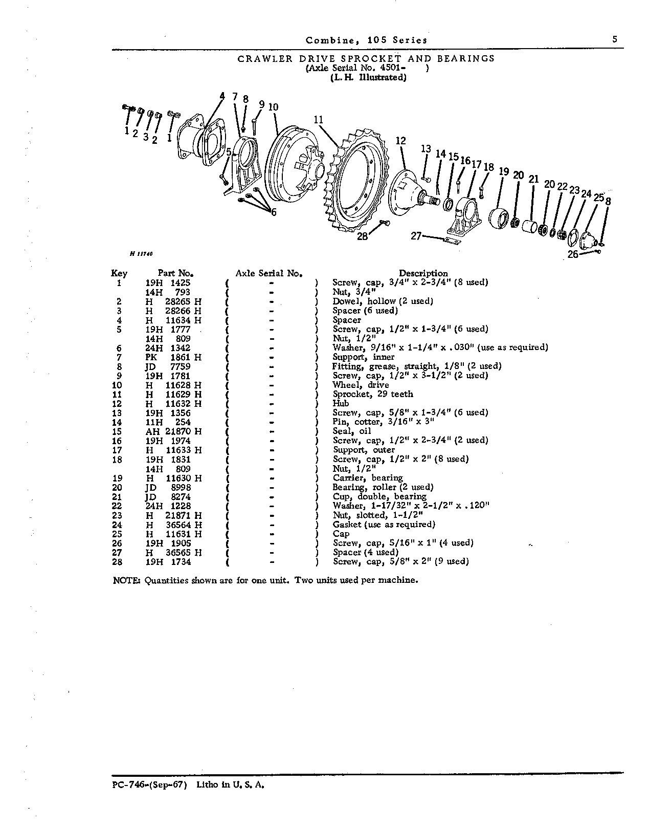 Main Wheels, Tracks, and Axle (Continued)