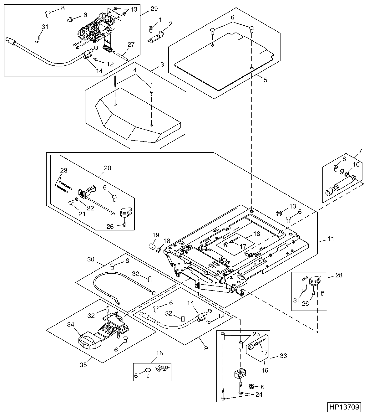 MSG95 OPERATOR'S SEAT - AIR SUSPENSION - UPPER