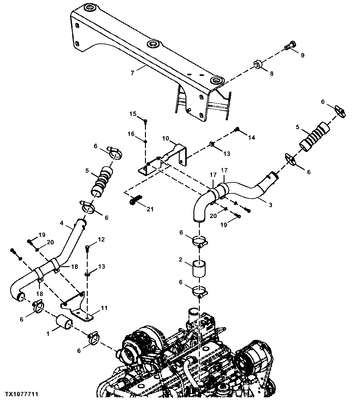 Engine Air Intake Pipes and Hoses (10460 - )