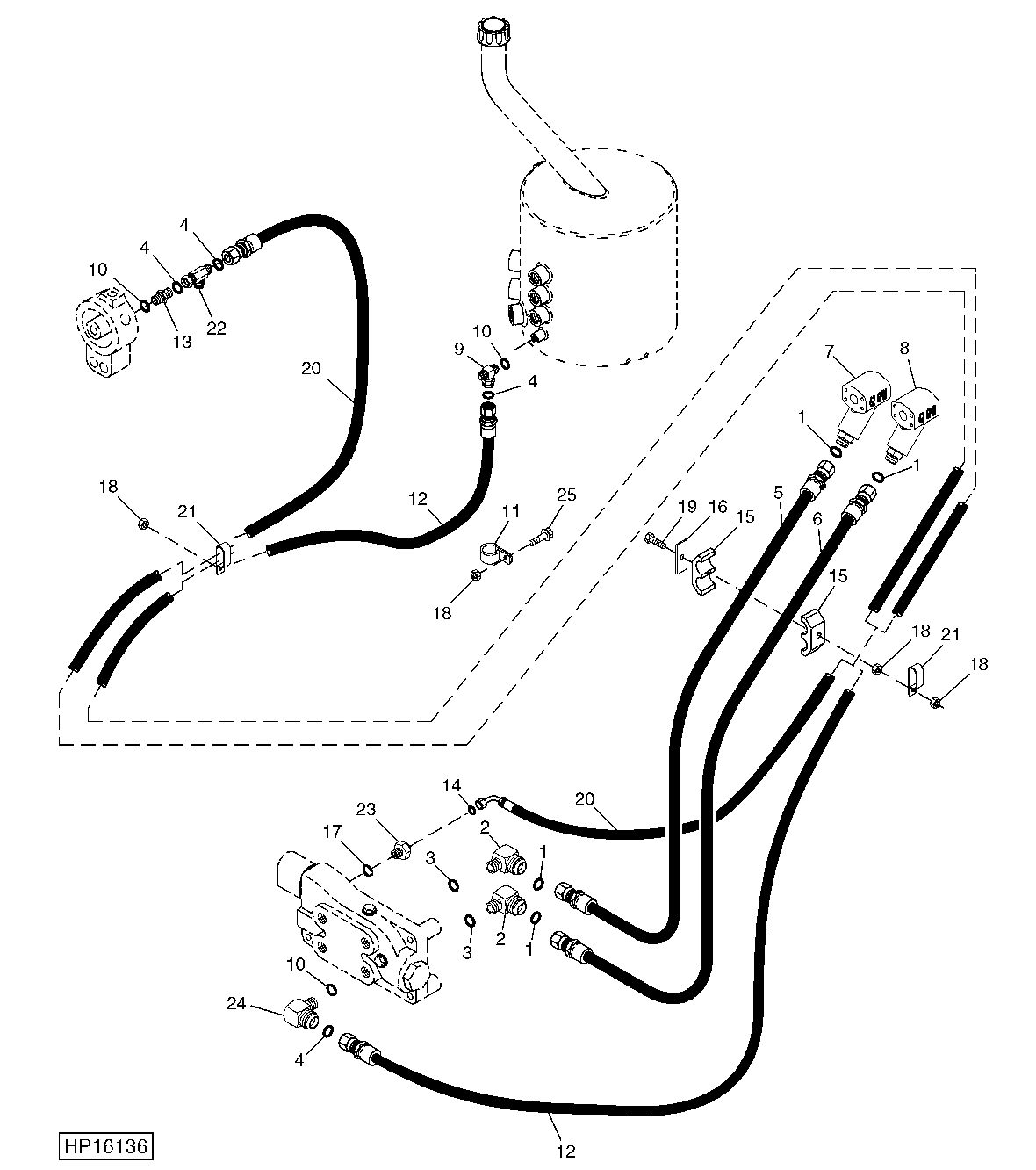 Four-Wheel Drive Hydraulic Hoses, Control Valve