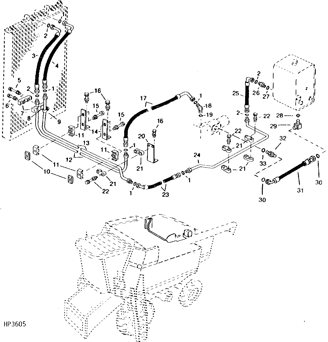 Hydrostatic Oil Cooler Lines and Hoses ( - 640300)