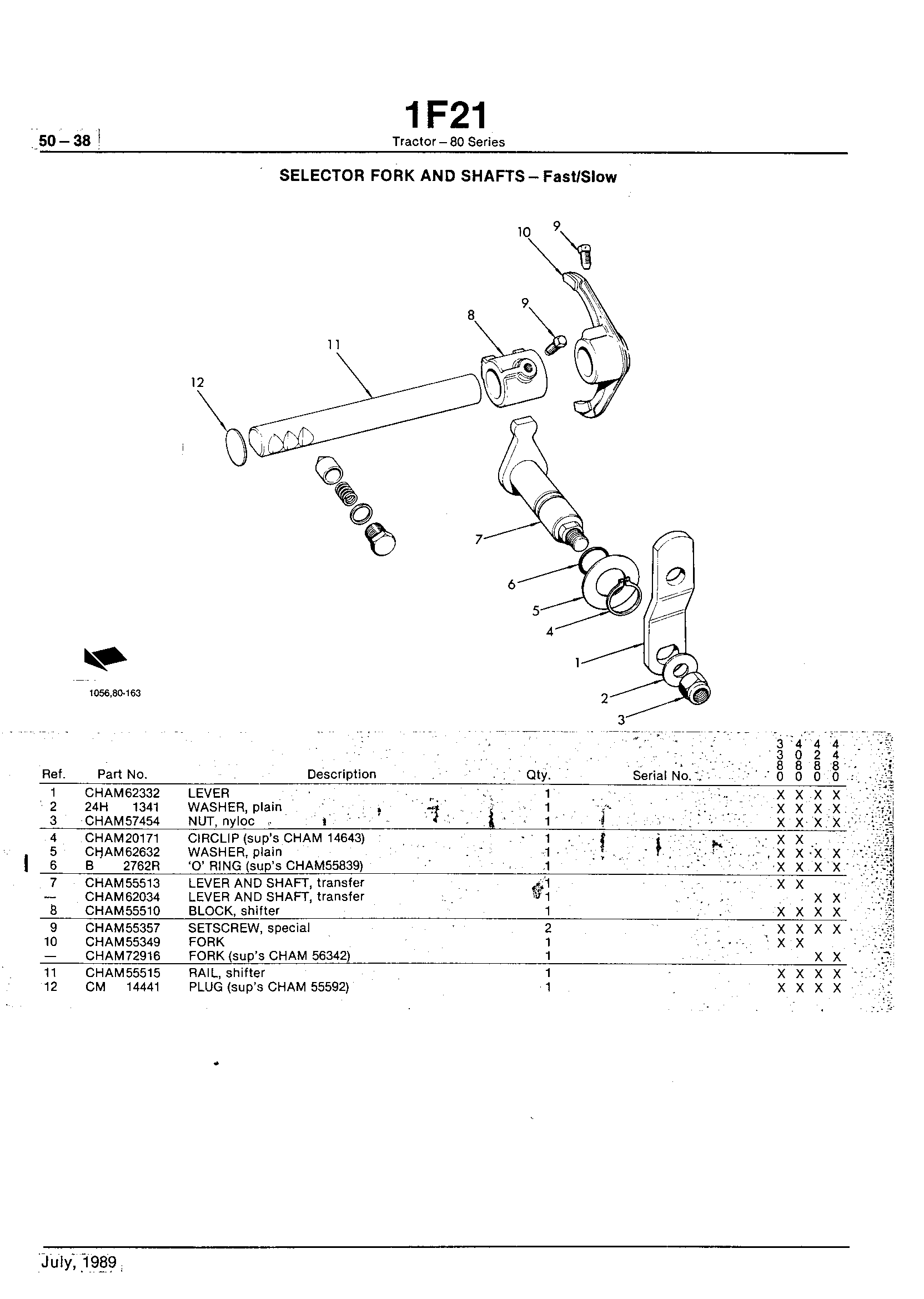 Power Train Selector Fork and Shafts - Fast/Slow