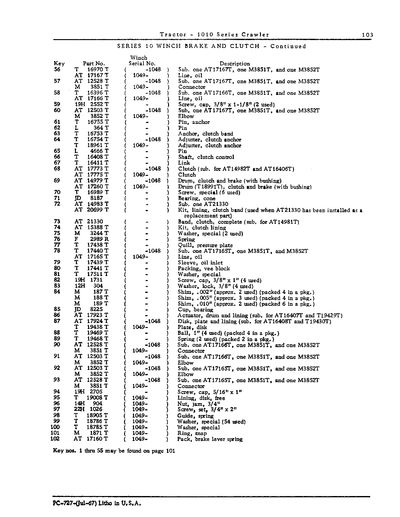 Brake assembly, winch (Continued)