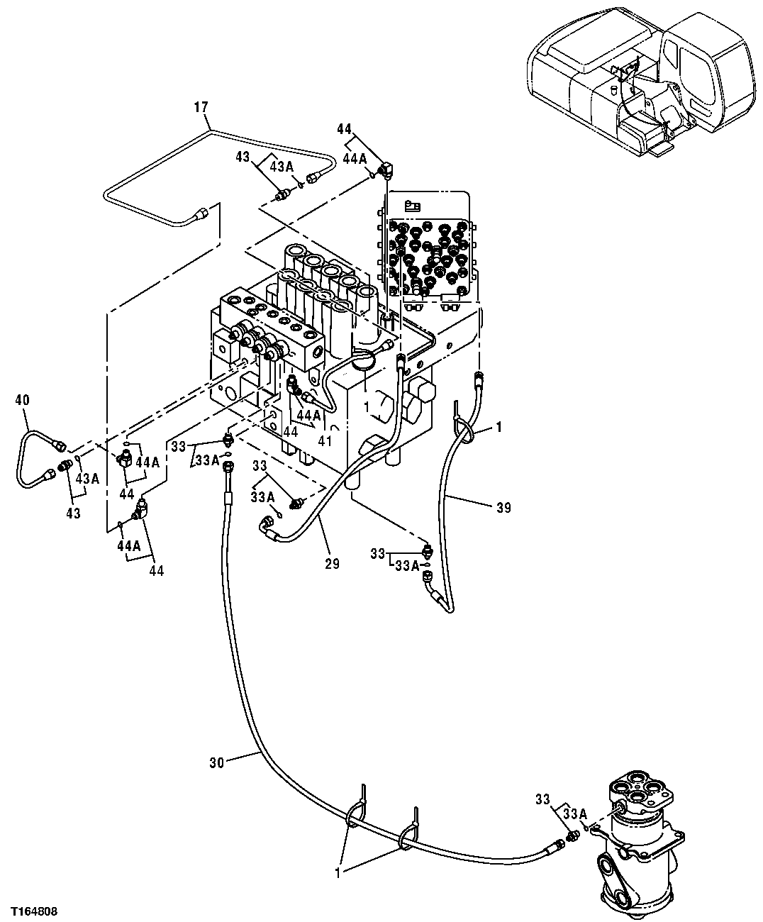 PILOT LINES(CONTROL VALVE TO ROTARY AND SIGNAL MANIFOLD) (SN. -503485)
