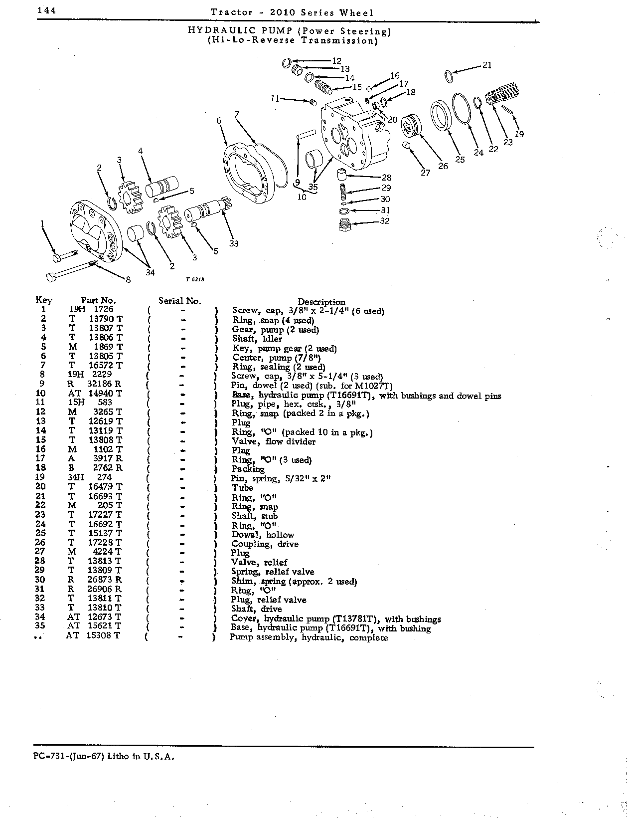 Hydraulic pump - power steering (Continued)