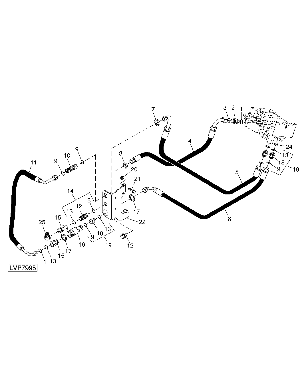 POWER BEYOND QUICK COUPLER KIT (WITH 2 OR 3 REAR SCV)