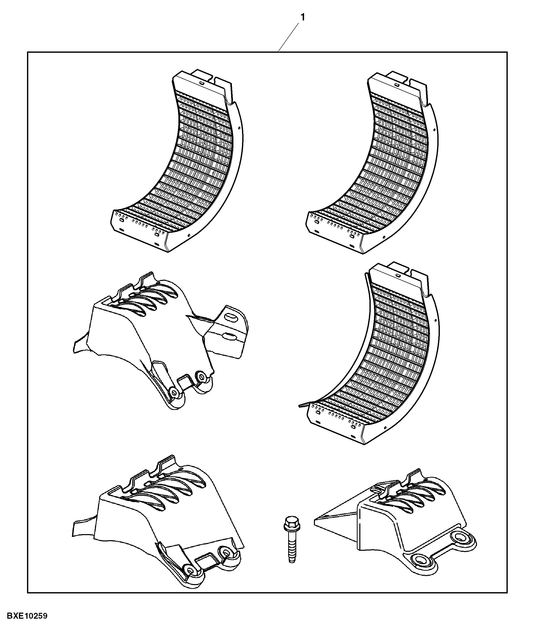 Concave and Threshing Element, Soybean, Attachment