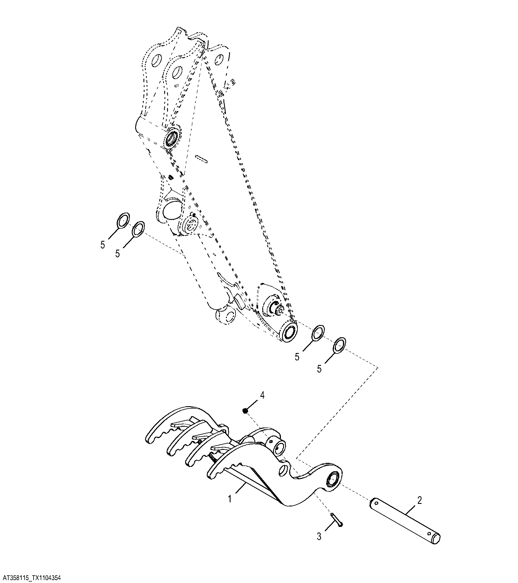 Backhoe Thumb, 60.96 cm (24.000 in) Buckets