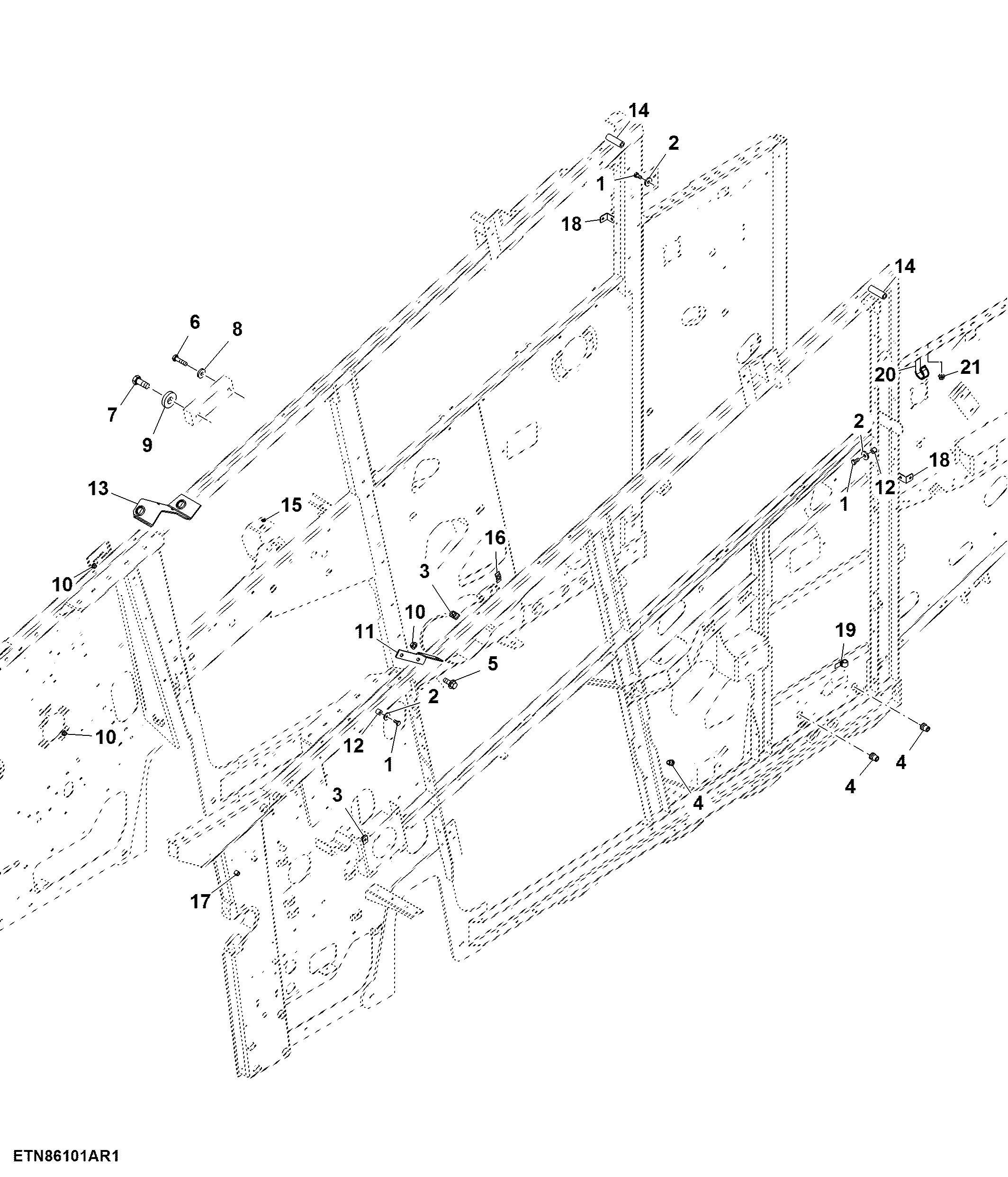 Main Frame Sidesheet Hardware, Dyna-Flo™ ( - 090005)