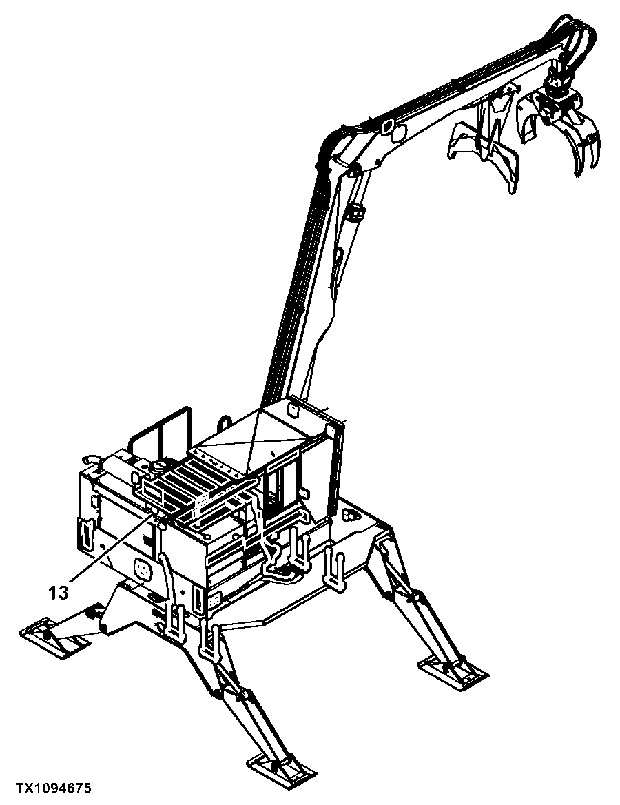 335D Knuckleboom Log Loader (PIN: 1T0335DX_ _C184061- )